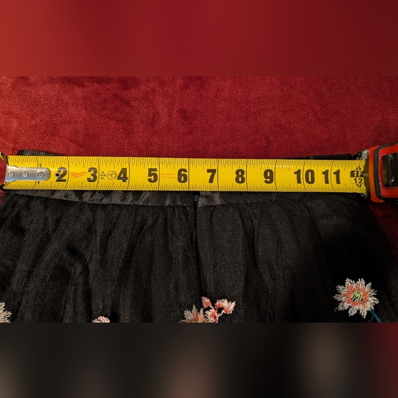 H&M Black Skirt with Vibrant Floral Embroidery - Picture 5 of 6